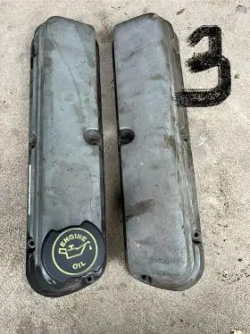 F1ze-6583-ca Ford 87-93 Mustang Aluminum Valve Covers With Oil Cap And Baffle Cobra Gt Lx 5.0l