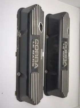 M-6582-b Ford Performance Cobra Le Mans Fe Tall Valve Covers - Black Satin