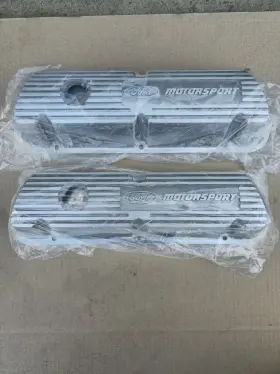 M-6582-1s1 Ford Motorsport Polished Aluminum Valve Covers 289 302 351 M-6582-1s1 Ford Motorsport Polished Aluminum Valve Covers 289 302 351