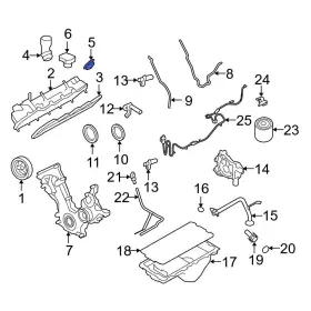 3l3z6c535aa Ford Oe For F-250 Super Duty 2008-2010 Engine Oil Filler Tube Seal