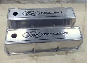 M-6582-c460 Ford Performance Parts Racing Polished Aluminum Valve Covers 429 460 Big Block Bbf Wow