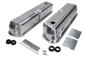 260-3 Ford R6175 Rpc Tall Top Finned Aluminum Valve Covers 1964-2001 Small Block