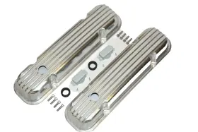 Gh6285 Gearhead Finned Aluminum Tall Valve Covers Fit 1959-1979 Pontiac 326 350 400 455 Engines
