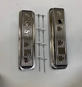 Gh9702 Gearhead 1987-00 Sbc Chevy Chrome Center Bolt Valve Covers Factory Style 5.0 305 5.7 350