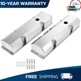 Hrc6644-c Geartronics Chrome Fabricated Valve Cover For Chevy Sbc Sb 283 305 327 350 383 400 V8 New