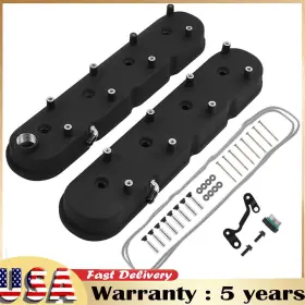 24112 Gearzaar Lsx Tall Gm Ls Cast Aluminum Valve Covers Coil Mounts Ls3 Ls2 Ls1 Ly6 L99 Bl