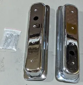 6037c Gh Chrome Small Block Chevy Center Bolt Short Valve Covers 5.0 5.7l Rough Display 6037c Gh Chrome Small Block Chevy Center Bolt Short Valve Covers 5.0 5.7l Rough Display