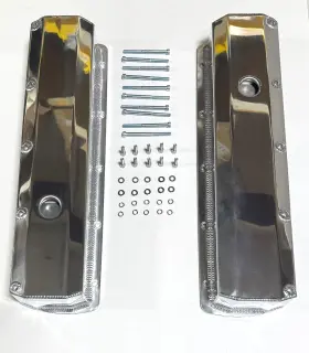 E41411p Gh Oldsmobile V8 350 403 425 455 Polished Fabricated Aluminum Valve Covers Return E41411p Gh Oldsmobile V8 350 403 425 455 Polished Fabricated Aluminum Valve Covers Return