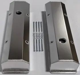 Gh1301-clr Gh 1958-87 Small Block Chevy Tall Long Bolt Fabricated Aluminum Valve Covers 350