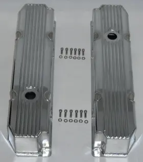 Gh1403-pol Gh Finned Fabricated Aluminum Valve Covers For Big Block Mopar 383 426 440 Display