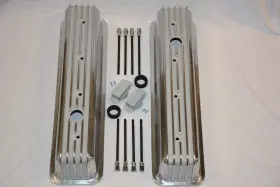 Srn6191 Gh Aluminum 305 350 Chevy Tall Finned Center Bolt Valve Covers Vortec 5.0 5.7 Used