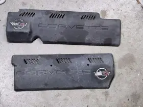 12600988 Gm 2008 Corvette Ls3 6.2 Pair Engine Fuel Rail Covers Shields 08 09 10 11