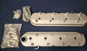 Hmhh005n Hawks Motorsports Gm Ls Natural Cast Aluminum Tall Valve Covers With Coil Mounts Ls1 Ls2 Ls3 5.3 6.0