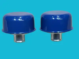 Hbss-7199bl-sp Hbss Breathers 2ea. Valve Cover Blue Push-in Round Steel 1 Inch Stem
