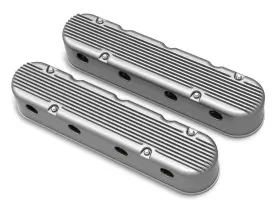 241-180 Holley 2-piece Finned Valve Cover - Gen Iii/iv Ls Natural