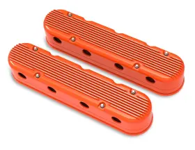 241-183 Holley 2-piece Finned Valve Cover - Gen Iii/iv Ls Factory Orange