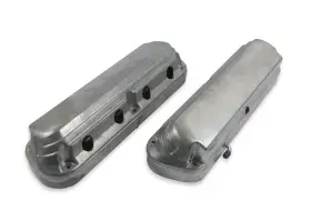 241-185 Holley 2-piece Ls Fox 5.0 Style Aluminum Valve Covers - Natural