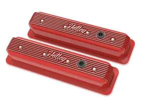 241-250 Holley Vintage Series Finned Valve Covers Die-cast Aluminum Small