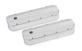 241-278 Holley - Bbc Billet Rail Fabricated Aluminum Valve Covers With .125 Hole