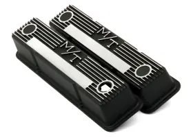 241-83 Holley M/t Valve Covers Chevy Sbc 283 305 350 400 Black Wrinkle