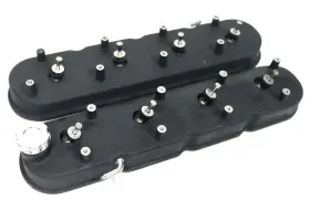 241-91 Holley Performance Ls Satin Textured Black Finish Valve Covers Used