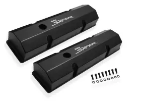 890010b Holley Sniper Efi Valve Cover - Fabricated Aluminum Sbc Perimeter Bolt Flat