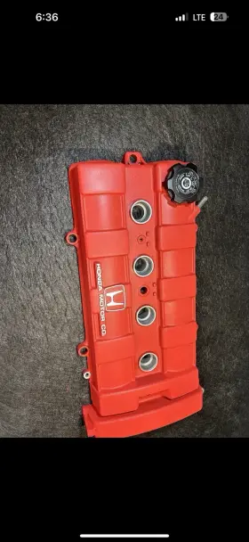 12341-p75-a00 Honda 1990-95 Acura Integra Ls Engine Valve Cover B18a B18b B-series Wrinkle Red