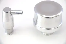 8489 Hot Rod Parts Supply Polished Billet Aluminum Valve Cover Breather And Mini Pcv Ford Sbc 350 Bbc 454