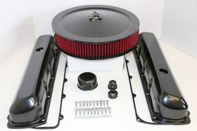 Hot Rod Parts Supply 9391-1-bk Oldsmobile Black Engine Dress Up Kit Valve Covers 14 Inch Washable Air Cleaner 455