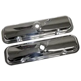 Inl11305 Inline Tube Valve Covers Chrome No Drippers 1967-77 Pontiac Lemans Firebird V8 2pc