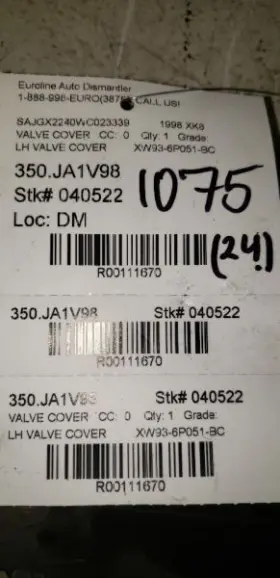 350.ja1v98 Jaguar Xk8 1998 Valve Cover 111670