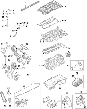 Aj814234 Jaguar Genuine Valve Cover