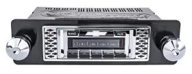48044 Jegs Classic 230 Series Radio 1955 Chevrolet Bel Air Chrome Chevy Bowtie B