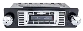 48046 Jegs Classic 230 Series Radio 1956 Chevrolet Bel Air Chrome/black Bezel Ch