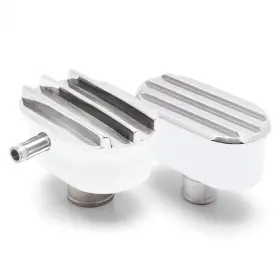 Jlm9042a Johnny Law Motors Finned Breather Unit Pair - One Plain And With Pcv Valve