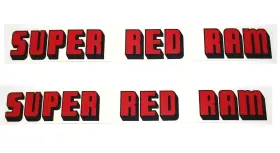 Dd0211 Jor For 1955-59 Dodge Super Red Ram Valve Cover Decals Set