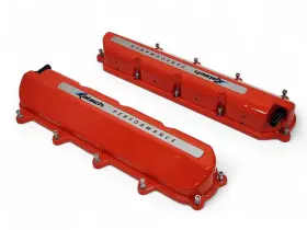 Kat-a6739 Katech Cast Aluminum Valve Covers Gen V Dry Sump Chevy Orange Lt1 Lt4 Lt5