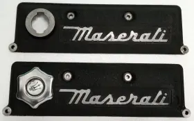 311020328 Maserati Biturbo Engine Valve Covers Oil Cap Pair Genuine