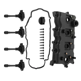 1hykab Maxpeedingrods Black Engine Cover Kit For Nissan Rogue 2.5l 2008-2012 Complete Hardware Set
