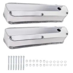 9xro36 Maxpeedingrods 2pc Fabricated Aluminum Tall Valve Covers For Ford 260 289 302 351w V8 1962-1985