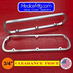 Vcs13-34 Medicemfg.com Clearance Valve Cover Spacers 3/4 Inch Small Block Ford 289 302 351 Windsor