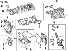256-050-52-01 Mercedes-benz Genuine Valve Cover