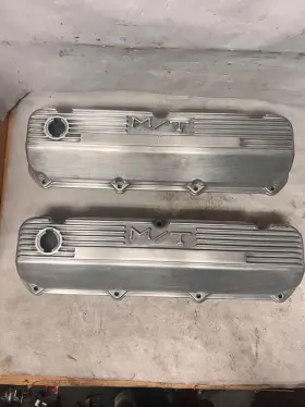 103r-52bx Mickey Thompson Ford 429 460 Bbf M/t Holley Finned Valve Covers Racing