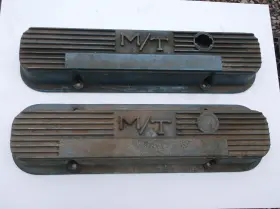 I40r-58b Mickey Thompson M/t Pontiac Aluminum Valve Covers 326 389 400 428 455