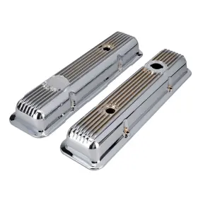 623293 Mid America Motorworks L82 / Lt1 Style Chromed Aluminum Valve Covers For 1969-1982 Corvette