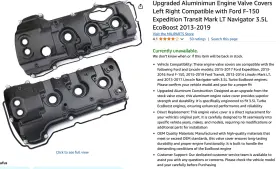 3004-358alu Miliparts F-150 3.5 Eco Boost 2015 Upgraded Aluminimun Valve Covers