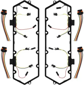Mmgh-f2d-03 Mishimoto Glow Plug Harness Valve Cover Gasket Set For Ford Powerstroke 7.3l 1994-1997