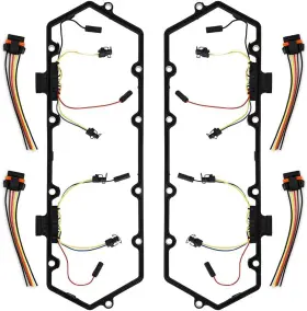 Mmgh-f2d-94 Mishimoto Glow Plug Harness Valve Cover Gasket Set For Ford Powerstroke 7.3l 1994-1997