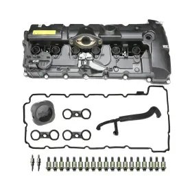 004-065-a Mitzone N52 Engine Valve Cover Kit With Oil Cap And Pcv Hose Compatible Bm