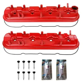 004-300alu-r Mitzone Valve Cover Set Compatible With 1997-2013 Lsa Ls9 Gm Chevy Corvette Zr1 C